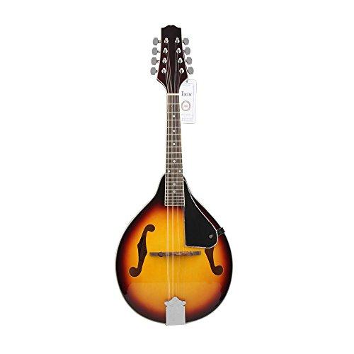 Andoer® 8-String Tilo Sunburst Mandolina Instrumento Musical con el Puente de Rosewood Ajustable