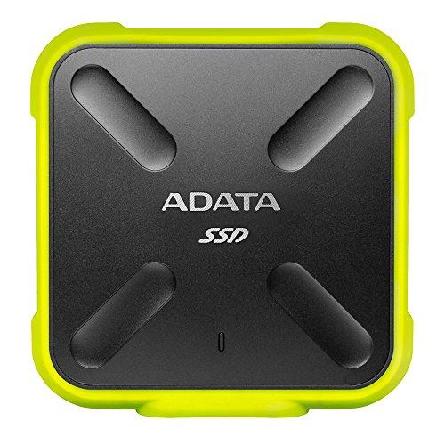 ADATA ASD700-512GU3-CYL - Disco duro externo SSD NAND 3D de 512GB (duradero, resistente al polvo, al agua y a impactos, IP68, 440 MB/s de lectura y escritura) color amarillo
