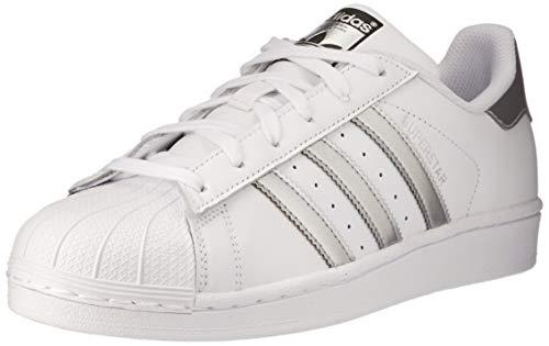 adidas Superstar, Zapatillas de deporte Unisex Adulto, Blanco (Footwear White/Silver Metallic/Core Black), 40 2/3 EU