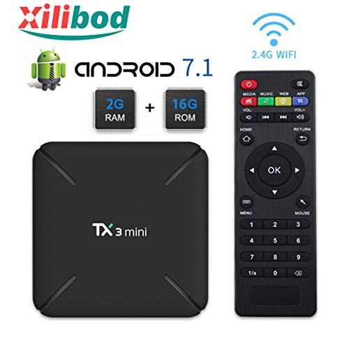 Xilibod TX3 MINI Android 7.1 TV BOX 2GB/16GB 4K TV Amlogic S905W Quad core H.265 Decoding 2.4GHz WiFi - 2GB RAM/16GB ROM Smart TV Box