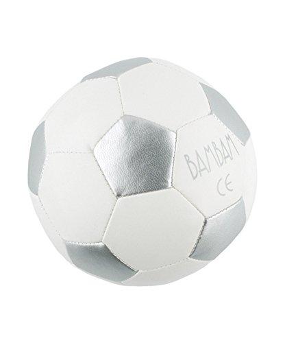 Bam Bam - El balón de fútbol, tamaño pequeño, color: plata/blanco