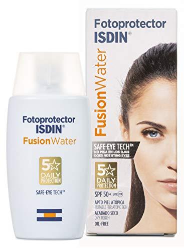 ISDIN Fotoprotector Fusion Water SPF 50 | Fotoprotector facial de fase acuosa para uso diario | Textura ultra ligera | 50ml