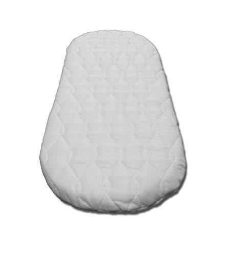 BABY best BUYS / KATIES PLAYPEN® - Colchón para moisés reversible, microfibra, hipoalergénico, 74 x 28 x 4 cm, forma ovalada