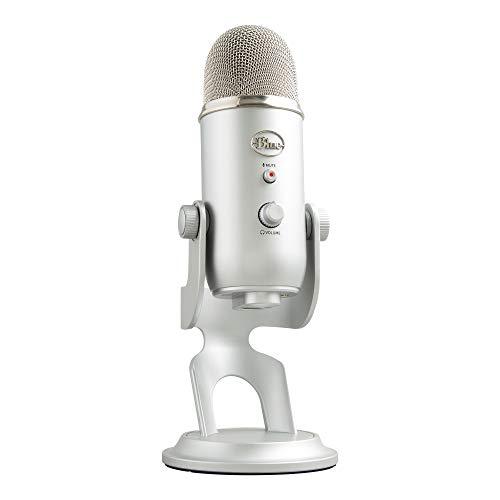 Blue Microphones Micrófono USB Yeti para grabación y transmisión en PC y Mac, transmisión de juegos, llamadas de Skype, transmisión de Youtube, Plug and Play, Plata