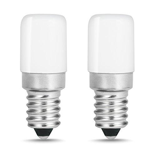 LOHAS® E14 LED bombilla 1.5W, Reemplazo para la lámpara del halógeno 15W, 135 Lúmenes y Blanco frío, 6000k, 220-240V AC, SES refrigerador bombillas LED de luz, Pack de 2