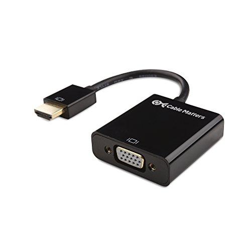 Cable Matters Adaptador HDMI a VGA (Conversor HDMI a VGA) en negro