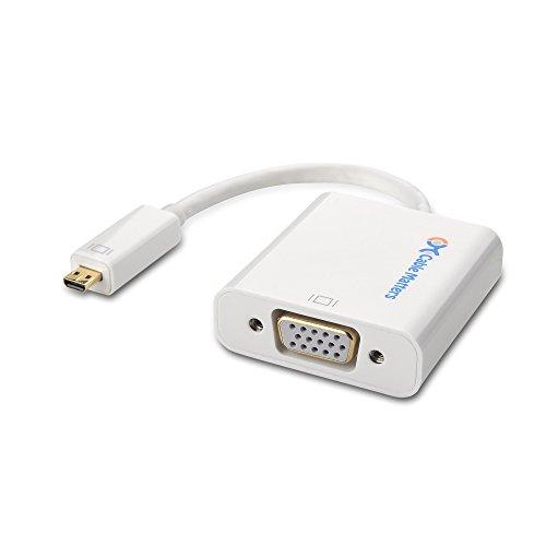 Cable Matters® activo Micro HDMI a VGA macho a hembra adaptador en color blanco