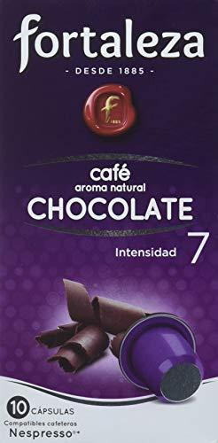 Café FORTALEZA - Cápsulas de café con Aroma Chocolate Compatibles con Nespresso - Pack 5 x 10 - Total 50 Cápsulas