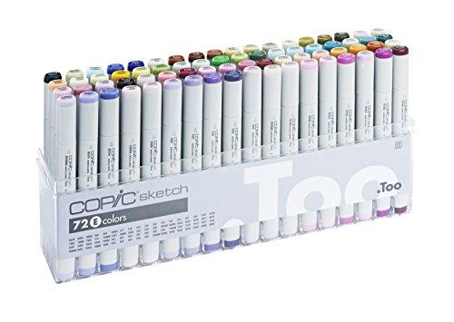 Copic Set E - Juego de rotuladores para dibujo (72 unidades), multicolor