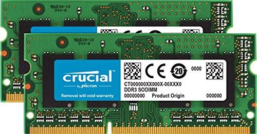 Crucial CT2K8G3S1339M - Kit de Memoria para Mac de 16 GB (8 GB x 2, DDR3L, 1333 MT/s, PC3-10600, SODIMM, 240-Pin)