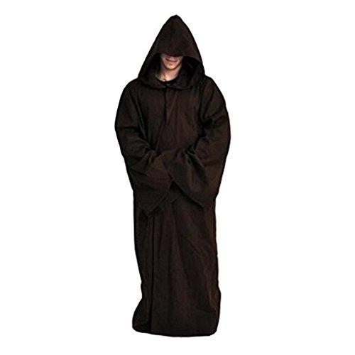 Daiendi, disfraz de Jedi Kenobi de Star Wars, capa de adulto con capucha Marrón marrón XL