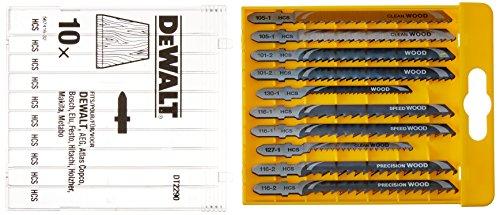 Dewalt DT2290-QZ Juego de 10 hojas de sierra calar para madera