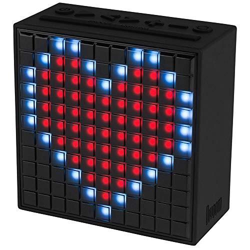 Divoom TIMEBOXBLUE - Altavoz con Bluetooth y efectos luminosos (11", 5W potencia, radio FM, pixel art, mensajes de voz) color azul
