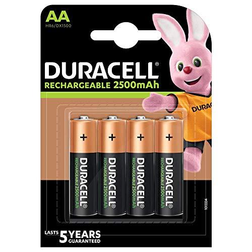 Duracell - Ultra Pilas Recargables AA 2500 Mah, Paquete de 4