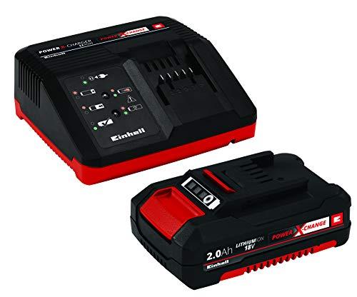 Einhell 4512040 Kit con Cargador batería de Repuesto de 18 V, 2, 0 W, 21 V, Negro, Rojo, 2.0 Ah, tiempo de carga: 30 minutos
