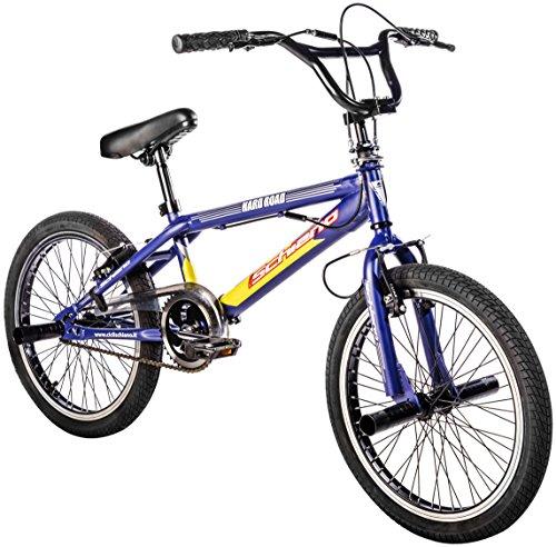 F.lli Schiano Hard Road BMX Bicicleta, Hombre, Azul/Amarillo, 20"