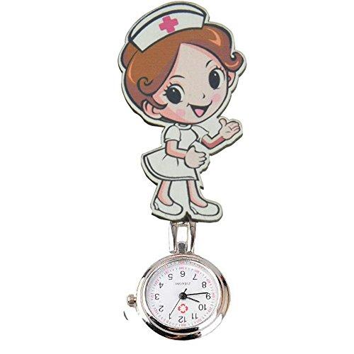 Reloj de bolsillo de cuarzo de la marca SENCEE, diseño de enfermera