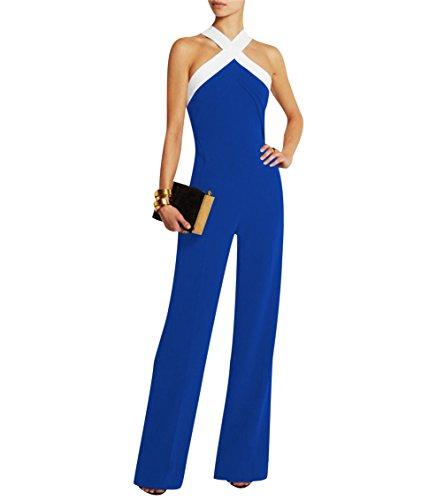 Mujer Fiesta Monos Vestir Sin Mangas Color Bloque Ladies Jumpsuits para Mujer Going out