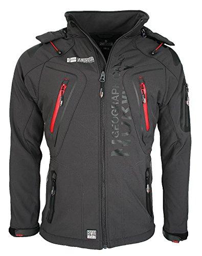 Geographical Norway Hombre Softshell Funciones Chaqueta Para Exterior impermeable - gris oscuro, hombre, Large