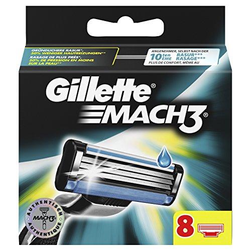 Gillette Mach3 Cuchillas de afeitar para hombre,  8 unidades