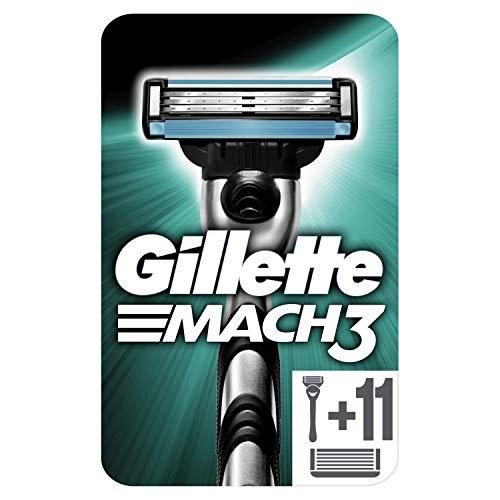 Gillette Mach3 - Maquinilla de Afeitar para Hombre + 11 Cuchillas de Afeitar