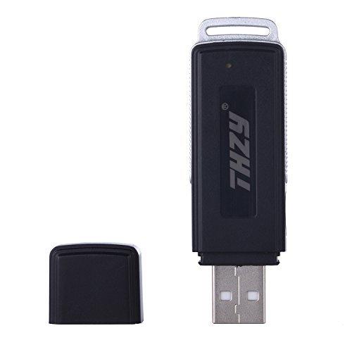 Grabadora De Voz, THZY 8GB Digital recargable USB Audio Grabador de voz Impulsion del flash Mini oculta la pluma conduccion del disco (150 Horas)