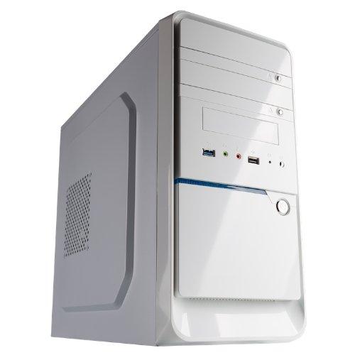 Hiditec Caja de Ordenador Q3 Formato Micro ATX | Estructura Acero | Torre PC Gamer | Diseño Elegante | Carcasa de Acero SECC | Gran refrigeración | Configuración de Alto Rendimiento | Chasis Blanco