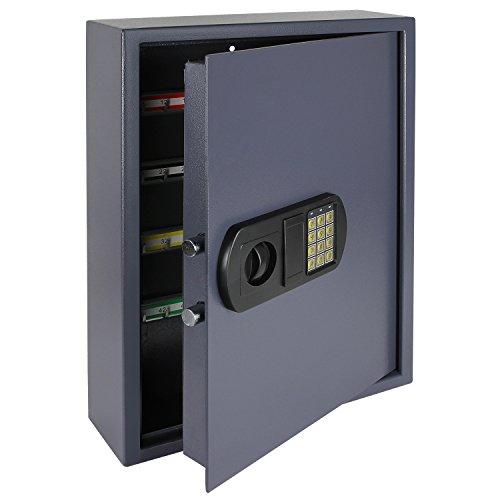 HMF 2100-07 Caja Fuerte para Llaves, 100 Ganchos, Cerradura electrónica, 55 x 40 x 12 cm, Antracita