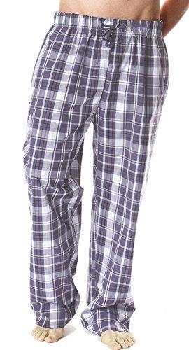 Hombre De Cuadros Genial Polialgodón Verano Pantalón De Pijama Ropa De Descanso Pantalón