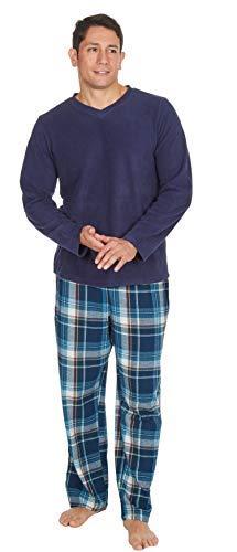 Insignia Hombre Set Pijama Camiseta de Manga Larga y Cuadros Pantalones