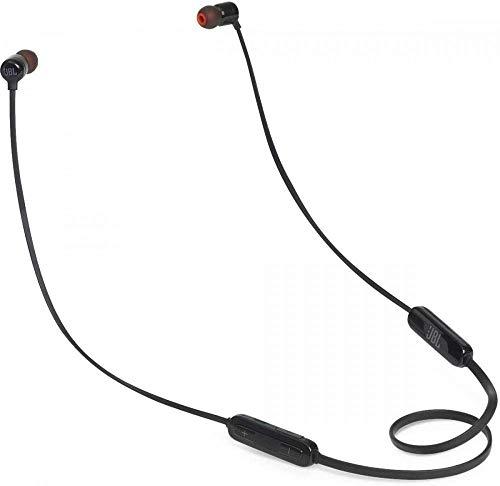 JBL T110BT - Auriculares inalámbricos In Ear con Pure Bass, auricular Bluetooth con mando a Distancia y micrófono, batería de hasta 6 horas, 2h de recarga, color negro