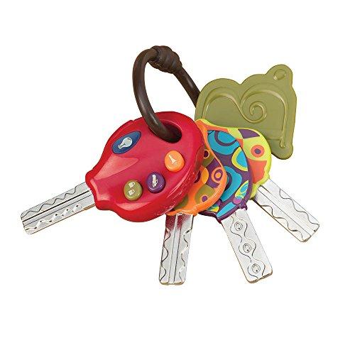 B. toys - 4 llaves de juguete texturadas para bebés y niños (importado de Inglaterra)