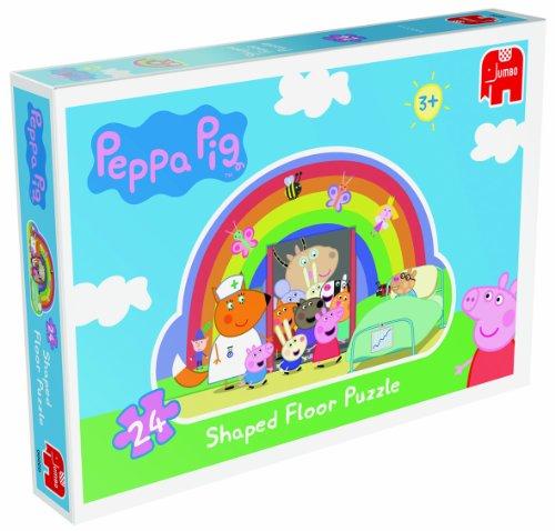 Jumbo Games Peppa Pig - Puzzle Infantil en Forma de arcoíris (tamaño Grande, 24 Piezas)