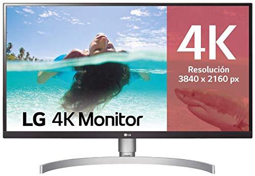 LG 27UK850-W - Monitor 4K UHD de 68,6 cm (27") con Panel IPS (3840 x 2160 píxeles, 16:9, 350 cd/m², sRGB >99%, 1000:1, 5 ms, 60 Hz) Color Negro y Blanco