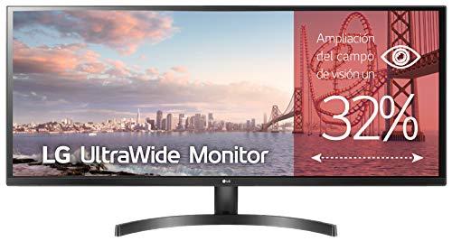 LG 34WK500-P - Monitor Profesional UltraWide FHD de 86,6 cm (34") con Panel IPS (2560 x 1080 píxeles, 21:9, 250 cd/m², sRGB >99%, 1000:1, 5 ms, 75 Hz) Color Negro