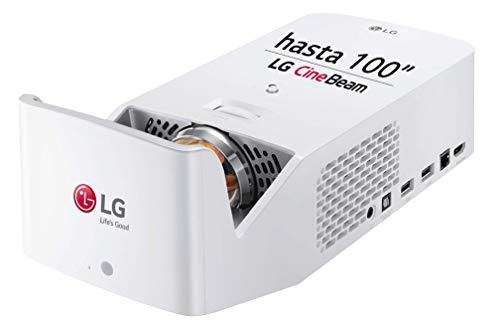 LG CineBeam HF65LSR - Proyector TV de Tiro Corto (hasta 100", Fuente LED, 1.000 lúmenes, Resolución 1920 x 1080) Color Blanco
