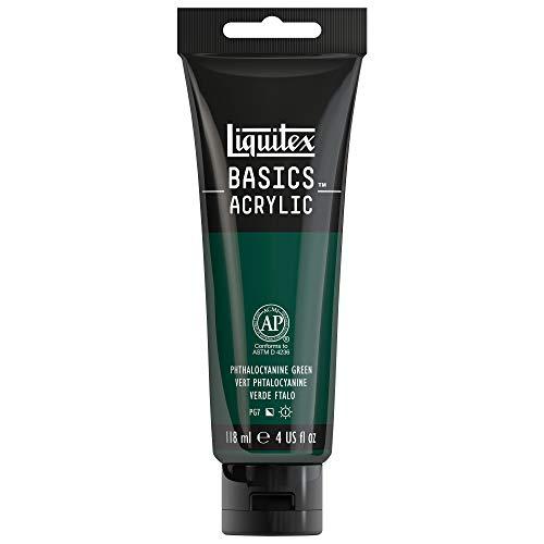Liquitex Basics - Tubo de pintura acrílica, color verde de ftalocianina, 118 ml