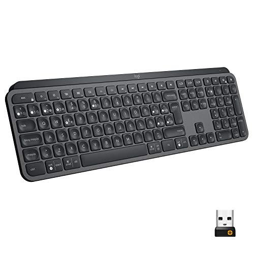 Logitech MX Keys Advanced Wireless Illuminated Keyboard - GRAPHITE - UK - 2.4GHZ/BT - N/A - INTNL