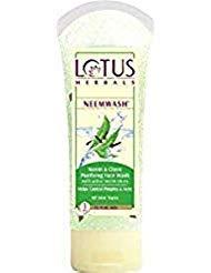 Lotus Herbals Neemwash Neem and Clove Ultra-Purifying Face Wash with Active Neem Slices, 120g by Lotus Herbals
