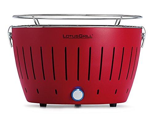 LotusGrill G-RO-34 - Barbacoa de carbón sin humo 35 x 26 x 23.4 , color rojo