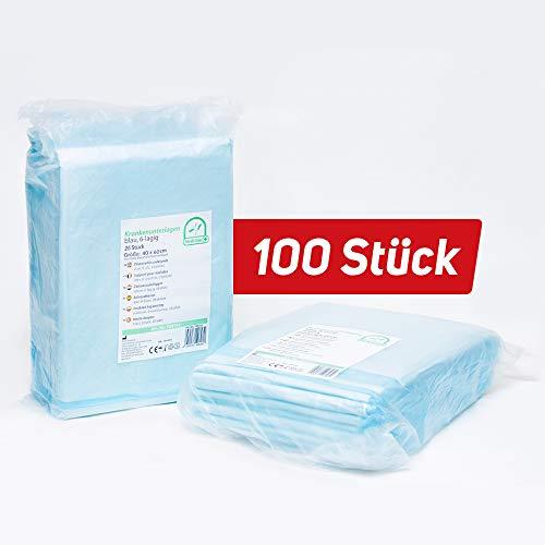 Medi-Inn - Almohadillas desechables para enfermería (100 unidades, 40 x 60 cm, 6 capas), color azul
