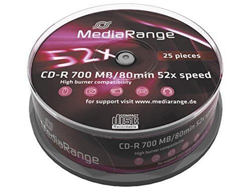 Mediarange - Pack De 25 CD-R, 700 Mb/80Min