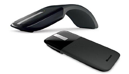 Microsoft ARC Touch Mouse - Ratón inalámbrico (USB, Baterías, BlueTrack, Ambidextro, Alcalino, Negro, Plata)