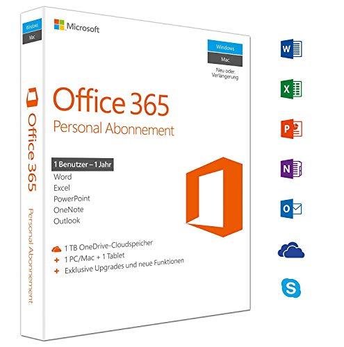 Microsoft Office 365 Personal multilingüe | 1 usuario | Múltiples PC / Mac, tabletas y dispositivos móviles | Suscripción de 1 año | caja