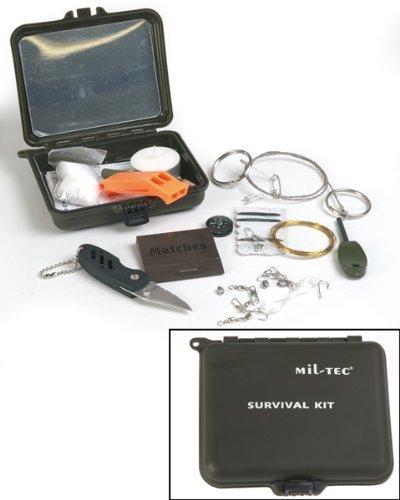 Mil-Tec - Kit de supervivencia (maletín de plástico)
