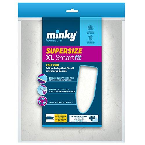 Minky Smart Fit - Funda para Tabla de Planchar Talla única, los Estilos Pueden Variar, Blanco, 145 x 54 cm