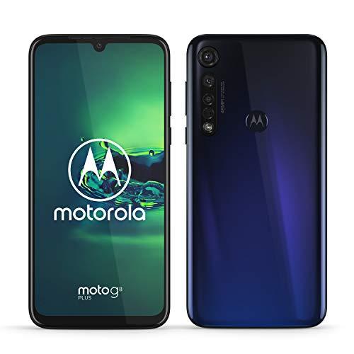 Motorola Moto g8 plus  pantalla de 6 3  FHD u-notch  cámara de 48 MP  altavoces Dolby® stereo  64 GB  4GB  Android 9 0  Dual SIM Smartphone   azul