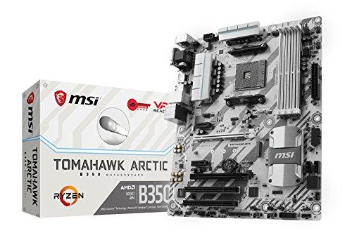 MSI B350 Tomahawk Arctic Arsenal - Placa Base (AMD AM4 Chipset B350, DDR4 Boost, Steel Armor, Gaming LAN, Audio Boost, VR Ready, Gaming Leds, Military Class V)