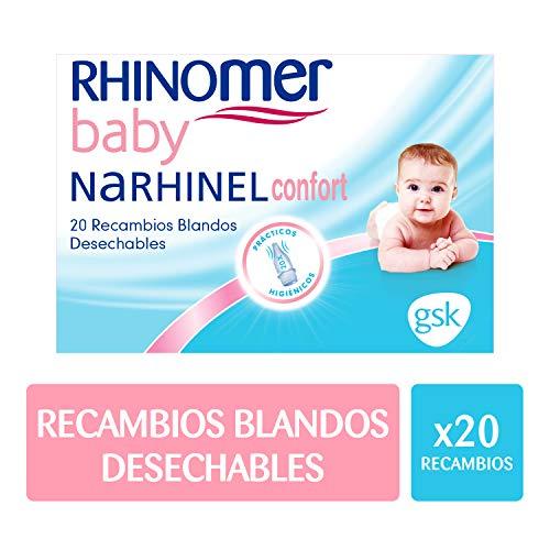 Rhinomer Baby - Recambios blandos desechables para Narhinel Confort aspirador nasal - 20 unidades