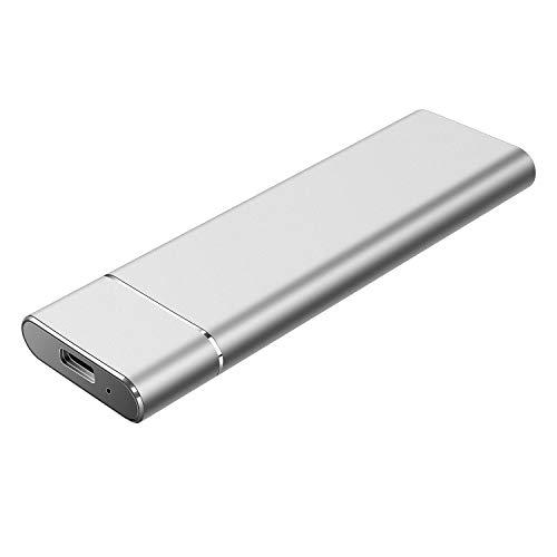 Neeta Disco Duro Externo Portátil 2TB, Type C USB3.1 SATA HDD Almacenamiento para PC, Mac, Windows, Apple, Xbox One (2 TB, Plata)